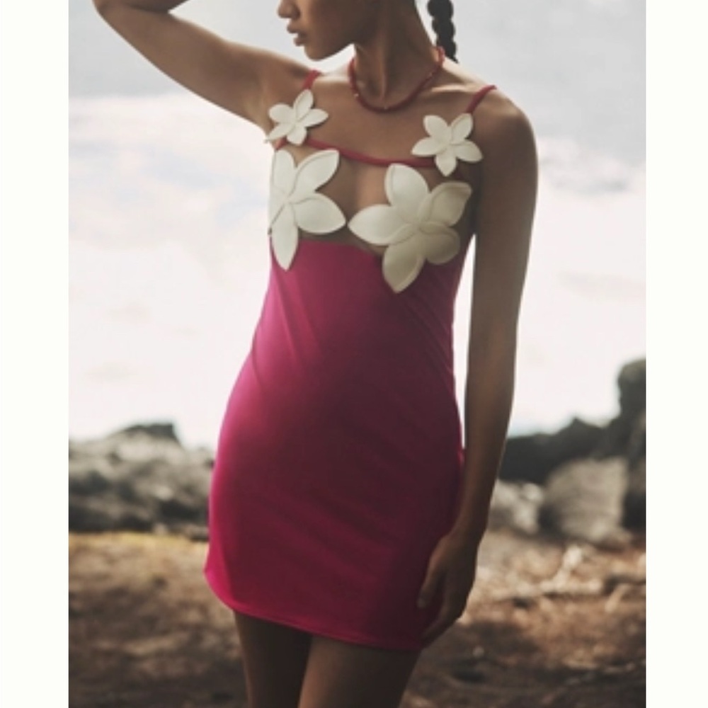 BAHIA MARIA X ANTHROPOLOGIE PLUMERIA MINI DRESS size xl new